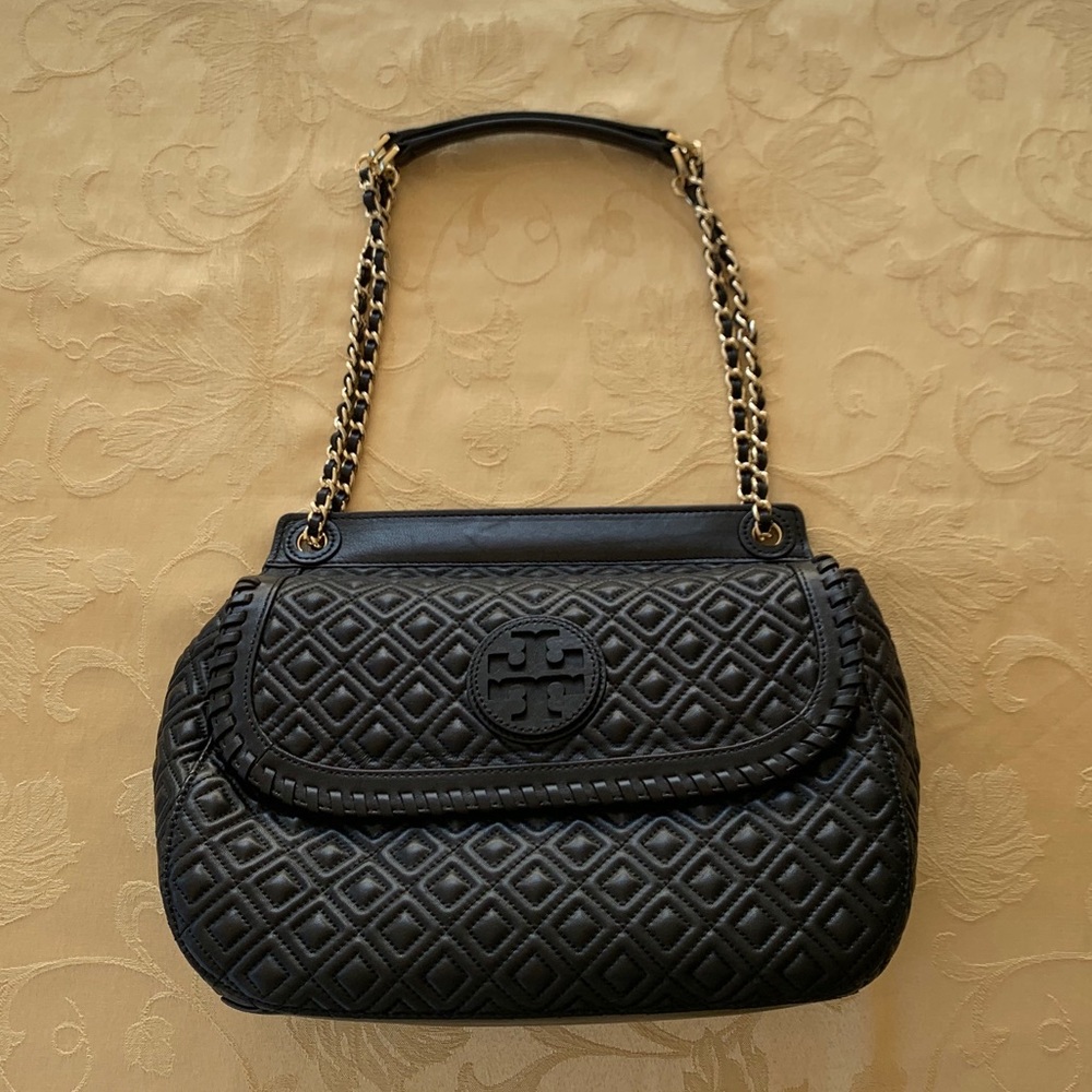 Black Tory Burch leather shoulder bag